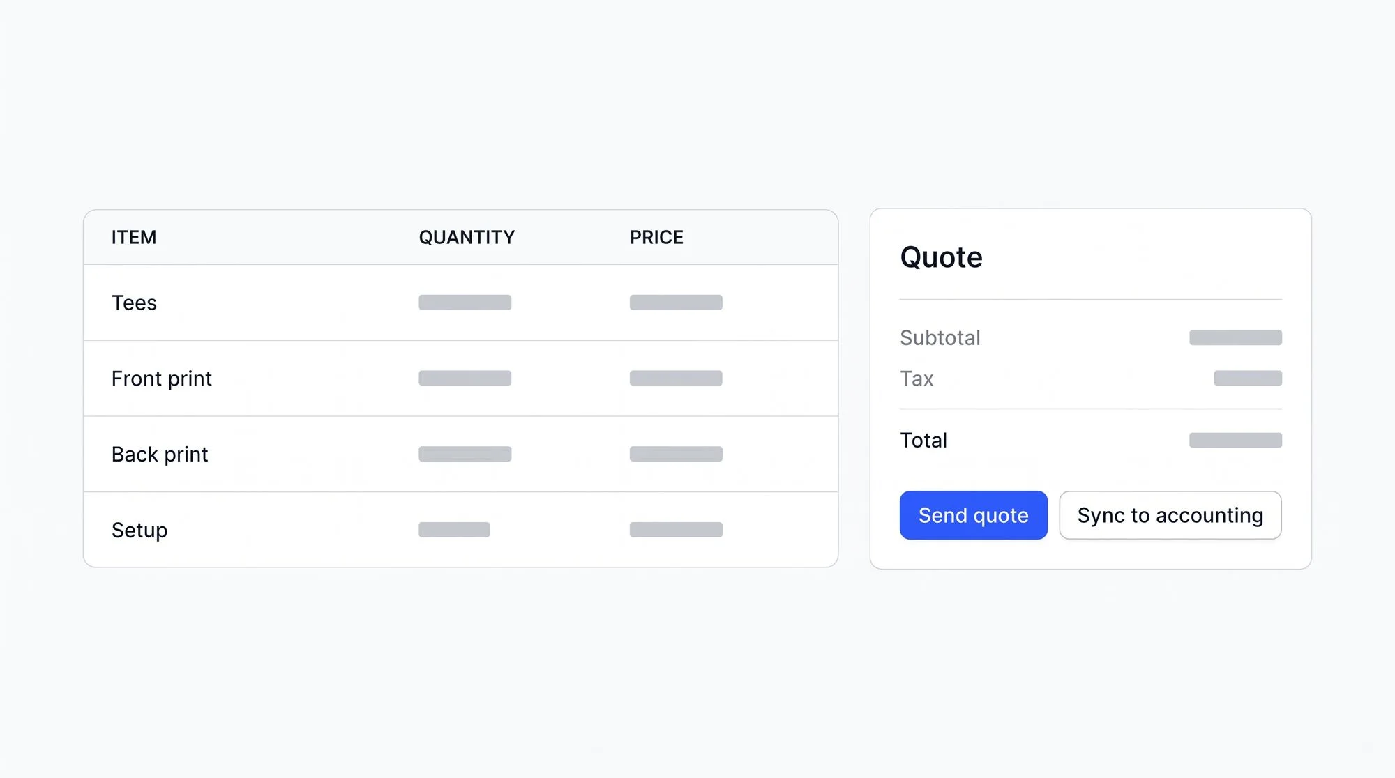 Illustration: quote builder