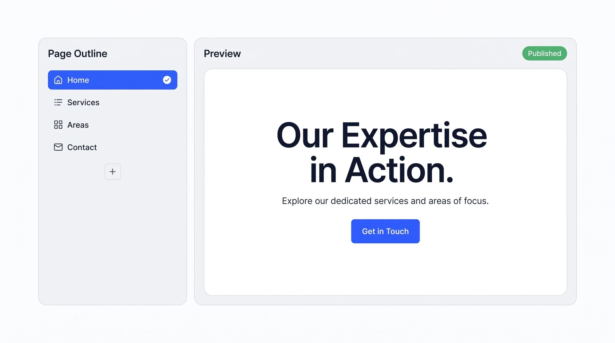 A page for every service and city. Concept.