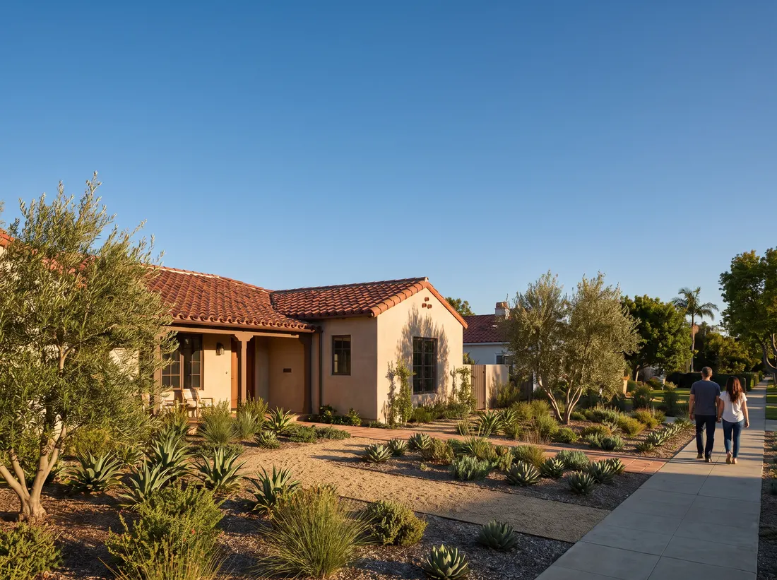 Home with new clay tile roof